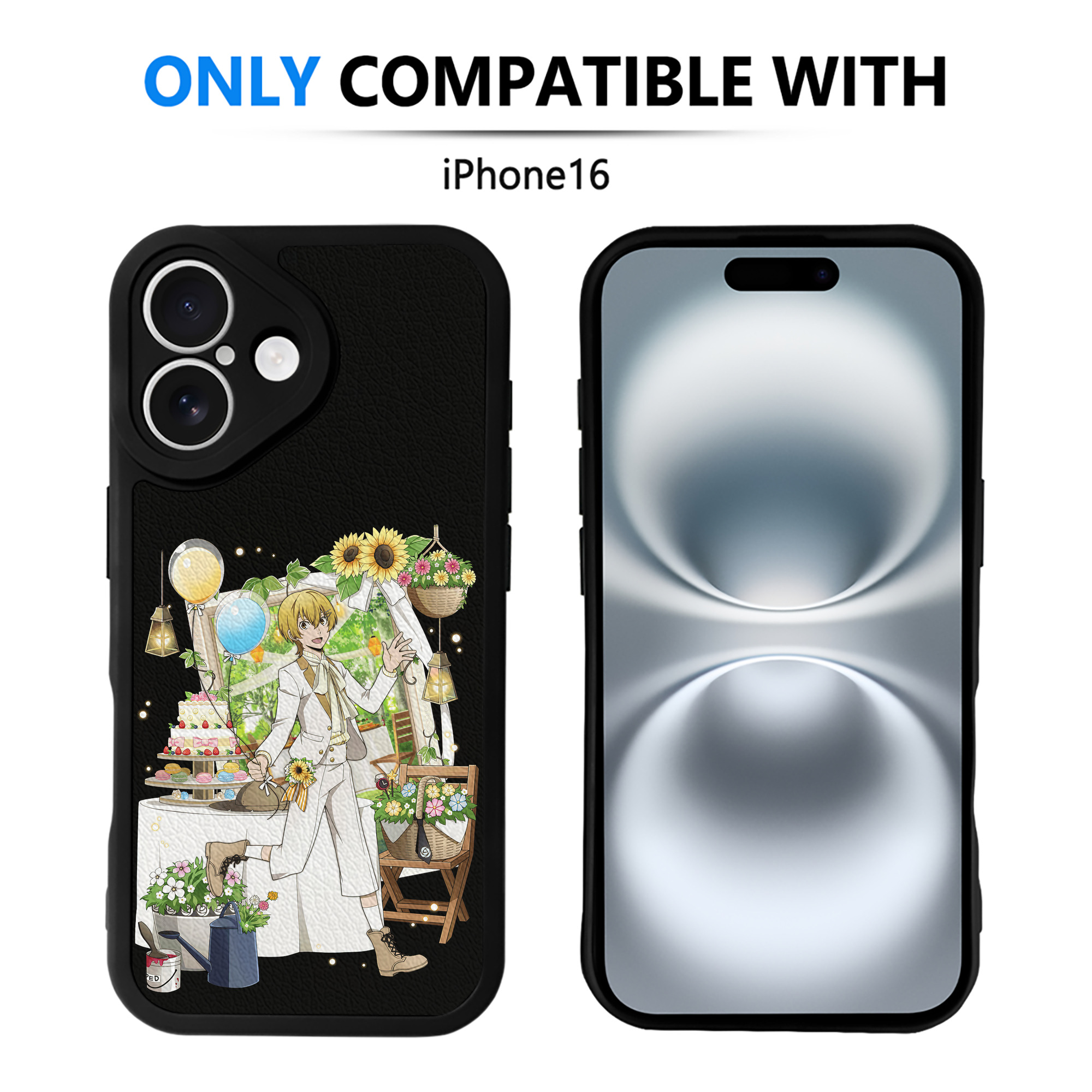 （画像用） 文豪ストレイドッグス Bungo Stray Dogs 【iPhone 16シリーズ対応】シリコンスマホケース（レザー調） 材質：シリコン